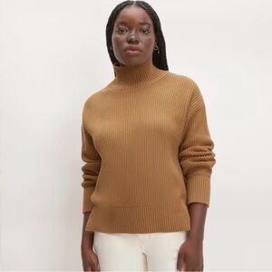 EVERLANE The Organic Cotton Ribbed Turtleneck size XS oversized